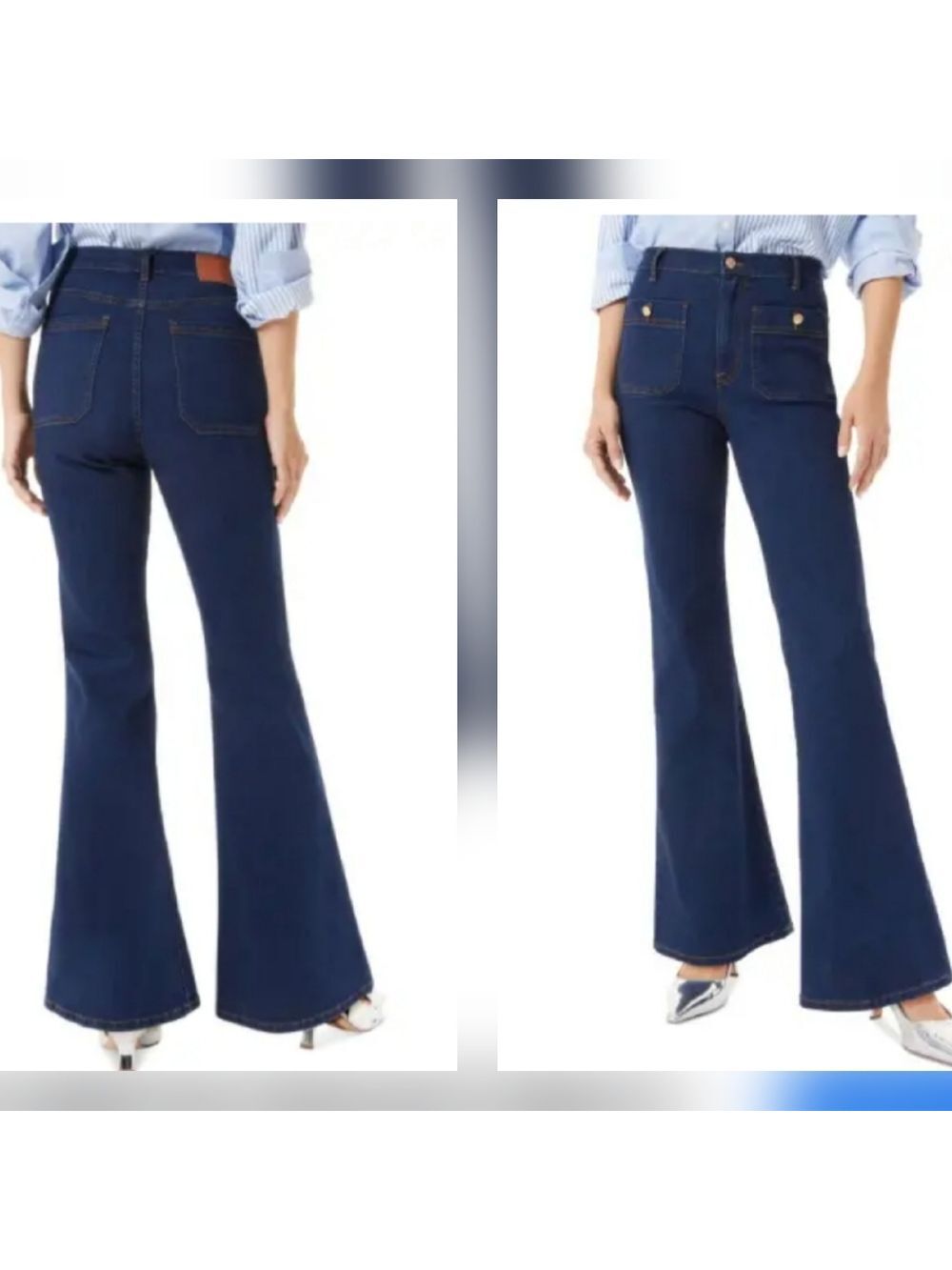 Sam Edelman Dark Blue Flare Jeans